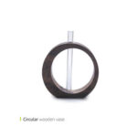 گلدان چوبی دایره ای کوچک وایت پلیت کد 80010 یک عددی