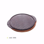 استیک پز چدنی گرد دو طرفه گرانیتی 30 سانت وایت پلیت کد 50561 یک عددی