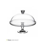 کیک خوری بلور 32 سانت پاشا باغچه کد 95200 یک عددی