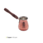 قهوه جوش مسی دسته چوبی بزرگ 550 سی سی وایت پلیت کد 21100 یک عددی
