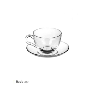 فنجان و نعلبکی اسپرسو بیسیک 80 سی سی پاشا باغچه کد 97984 شش عددی