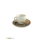فنجان و نعلبکی اسپرسو موکا وایت پلیت کد 22.5275 شش عددی