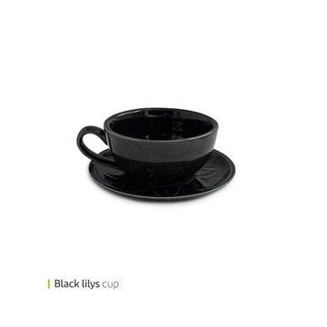 فنجان و نعلبکی کاپوچینو بلک لیلیز 200 سی سی وایت پلیت کد 24.5116 شش عددی