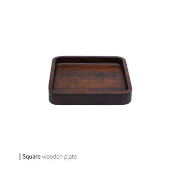 پیش دستی چوبی مربع 20 سانت وایت پلیت کد 8587 یک عددی