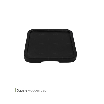 سینی چوبی مربع پایه دار 30 سانت وایت پلیت کد 8617 یک عددی