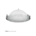 سینی استیل دو دسته کاور دار 50 سانت وایت پلیت کد 87028 یک عددی