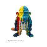 مجسمه drunk monkey کالرایز وایت پلیت کد 96.016 یک عددی