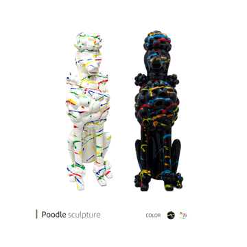 مجسمه poodle وایت پلیت کد 96.272 یک عددی