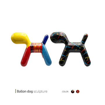 مجسمه balloon dog کالرایز وایت پلیت کد 96.749 یک عددی