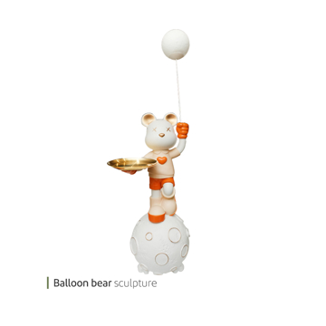 مجسمه balloon bear چراغ دار وایت پلیت کد 94.472467 یک عددی