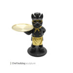 مجسمه chef bulldog وایت پلیت کد 94.23606 یک عددی