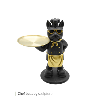 مجسمه chef bulldog وایت پلیت کد 94.23606 یک عددی