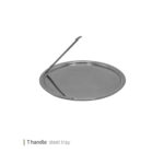 سینی سرو استیل نقره ای تی هندل 29 سانت وایت پلیت کد 87026.1m یک عددی