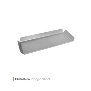 دیس استیل مستطیل لبه دار اولد فشن 30 سانت وایت پلیت کد 97.6380310 یک عددی