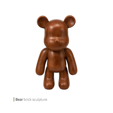 مجسمه bearbrick وودن وایت پلیت کد 96.02368 یک عددی